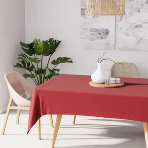 Comparateur de prix : Soleil d'ocre Nappe antitache rectangle 140x300 cm ALIX rouge