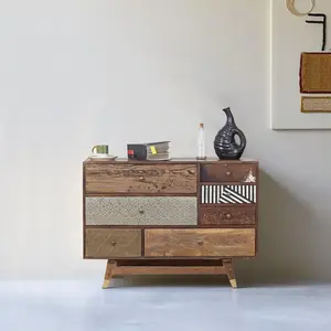 BOIS & CHIFFONS Commode multi-matériaux