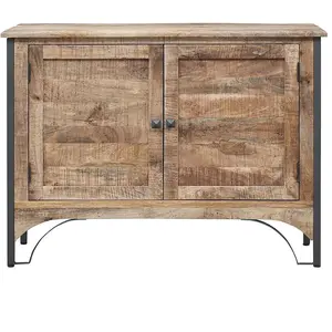 Bois et Chiffons - Petit buffet 2 portes manguier pondicherry marron -... pas cher