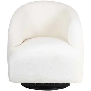 Bois et Chiffons - Fauteuil pivotant gubi blanc - 74x74x79 cm T.U