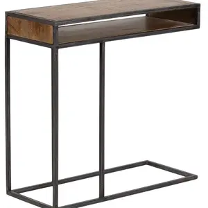 Table d'appoint bois et metal Manguier Stockholm pas cher