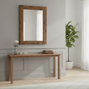 Bois & Chiffons - Miroir rustique Manguier marron - 70x4x100 cm OS pas cher