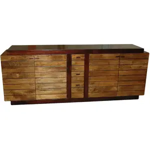 Bois et Chiffons - Buffet bois bicolore Grand Modèle 4 portes 3 tiroir... pas cher