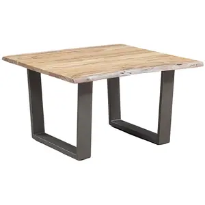 Bois et Chiffons - Table basse carrée acacia forest brut - 100x100x46 cm T.U pas cher