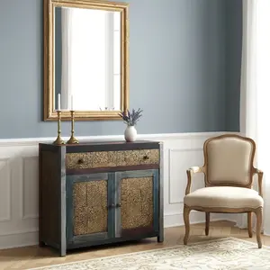 BOIS & CHIFFONS Buffet 2 portes 1 tiroir  Manguier Pushkar TU pas cher