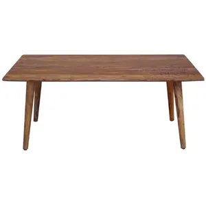 Table basse plateau sculpté bois massif Manguier Adir pas cher