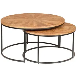BOIS & CHIFFONS Tables basses rondes gigognes Manguier SolarisVendu parrue-du-commerce