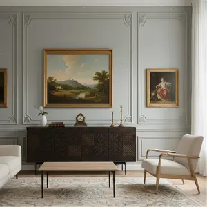 Bois & Chiffons - Buffet 4 Portes Contemporary marron - 180x44x79 cm O... pas cher
