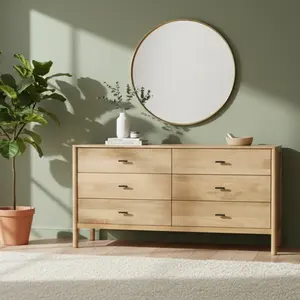 Bois et Chiffons - Commode 6 tiroirs   Mango Matan T.U pas cher