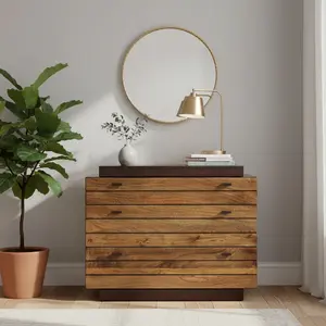 Commode bois massif bicolore 3T  Manguier Herods TU