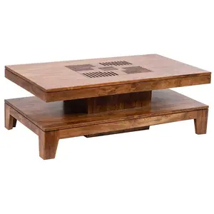 Bois et Chiffons - Table basse rectangulaire acacia kavish marron - 140x70x40 cm T.UVendu parrue-du-commerce