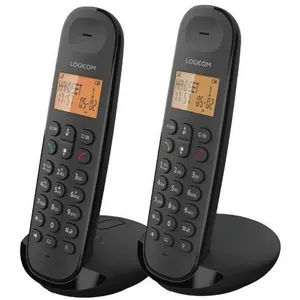 Comparateur de prix : Téléphone fixe sans fil Logicom Dect Duo Iloa 255T avec répondeur Noir
