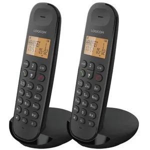 Comparateur de prix : Téléphone fixe sans fil Logicom Dect Duo Iloa 250 Noir