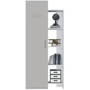 Bibliothèque UGO - Colonne 1 porte 1 - Décor Gris - GAMI - L:86 P:42 H...Vendu parcdiscount