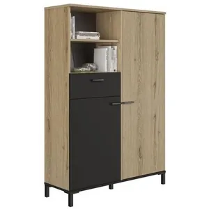 Comparateur de prix : GAMI Meuble Rangement Haut Effet Bois Chêne Effet Bois Avec Espaces Mixtes