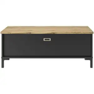 Table basse relevable MANCHESTER coloris noir/chêne pas cher