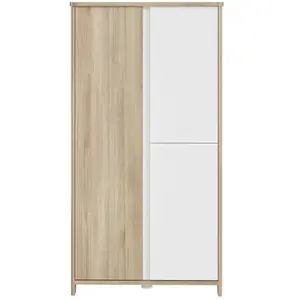 Armoire enfant Galipette Sacha 3 portes finition chêne 98x57x185cm pas cher