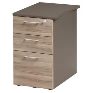 Caisson bout de bureau P61 JAZZ - GAMI - Marron cappuccino - 3 tiroirs... pas cher