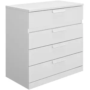 Commode 4 tiroirs - Naturel - Cyrus - GAMI - Blanc - Meuble de chambre