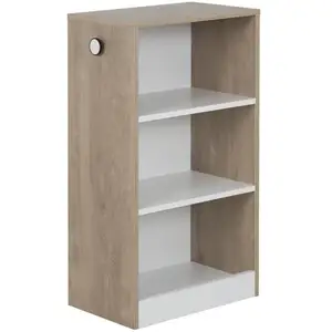 Comparateur de prix : Petite bibliothèque mobile GALIPETTE MARTIN - L49 H88 P31 - Marron et blanc