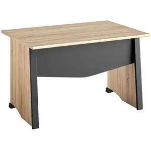 Bureau plan travail l80 MAMBO - Gami - Marron clair - Made in France pas cher