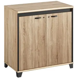 Comparateur de prix : Rangement bas 2 portes - GAMI - MAMBO - Marron - Laqué - L:80 H:82 P:46