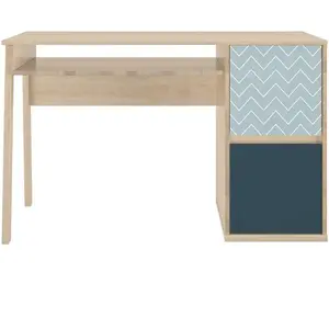 Bureau 1 niche 2 portes - GAMI - LARVIK - Marron - Bois - Moderne pas cher