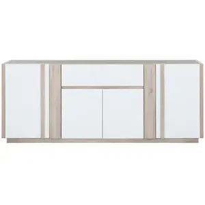 GAMI Buffet 4 portes ASTON coloris ch ne Kronberg/blanc pas cher