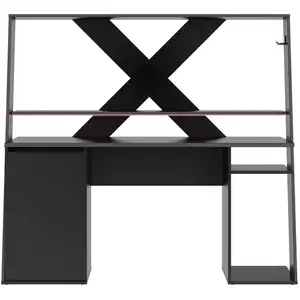 Bureau gaming 157 cm AXYON coloris noir pas cher