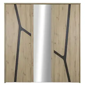 Armoire 3 portes ALANA coloris chêne pas cher