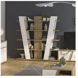 Gami Bibliothèque epura séparateur de pièce effet bois chêne mat