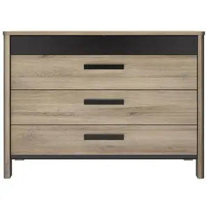 Comparateur de prix : BUT Commode 4 tiroirs MAXIMIN imitation chêne kronberg clair
