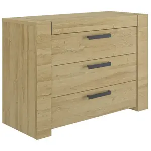 Comparateur de prix : Commode 3 tiroirs - GAMI - SOFIA - Laqué - Bois - Marron clair