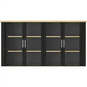 Surmeuble vitrée 4 portes SEQUOIA pas cher