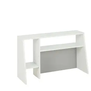 Bureau + surmeuble ELIE coloris gris/ blanc pas cher