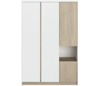 Armoire 4 portes décor bois Palerme CAMIF Bois pas cher