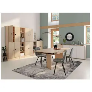 Lot de 2 portes pour bibliothèque SOPHIA coloris chêne