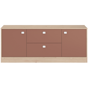 BAHUT 2 PORTES 2 TIROIRS TERRACOTTA SOPHIA pas cher