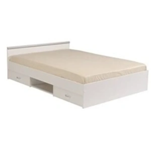 PARISOT Lit adulte contemporain blanc mat - l 140 x L 200 cm - ZODIAC pas cher