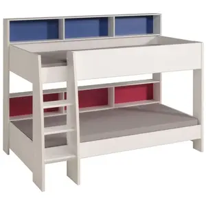 Comparateur de prix : Parisot Lit combiné avec rangements bleu et rose - l 208,8 x h 164,4 x p 131,9 cm - gamme leo 2344LIS1