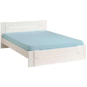 Parisot Lit 140x190 Cm Décor Blanc Brillant pas cher