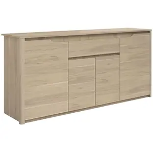 Comparateur de prix : Parisot Calicosy - Buffet 4 Portes 1 Tiroir décor Chêne L185 cm - Wendy