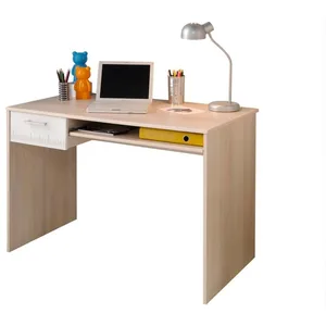 SWITHOME Bureau enfant SACHA, 1 tiroir acacia clair et blanc Taille Unique pas cher