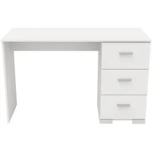 Bureau - AC-DÉCO - Galaxy - 3 tiroirs - Blanc - 120 x 75,1 x 50 cm