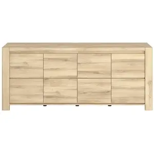 Buffet 4 portes PORTLAND coloris chêne Kronberg pas cher
