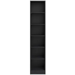 BUT 1/2 bibliothèque 5 tablettes MAYENCE Imitation chêne noir pas cher