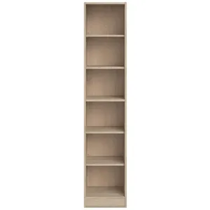 BUT 1/2 bibliothèque 5 tablettes MAYENCE Imitation chêne pas cher