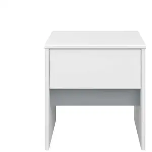 Chevet 1 tiroir PIROUETTE coloris blanc pas cher