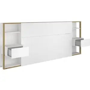 Comparateur de prix : Parisot Tête de lit avec chevets mista - 160 cm - blanc et chêne 3199TETE
