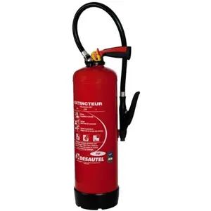 DESAUTEL Finish - Extincteur poudre polyvalente abc 9 kg avec support